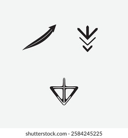  arrow icon with white background. flat style. arrow icon for  web site design, logo, app, UI. arrow indicated the direction symbol. 