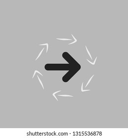 Arrow icon white background. Arrow symbol for web site design, logo, app. Arrow vector illustration. Arrow icon