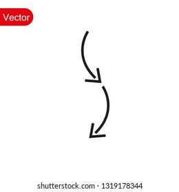 Arrow icon white background. Arrow symbol for web site design, logo, app. Arrow vector illustration. Arrow icon