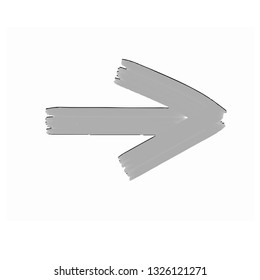 Arrow icon white background. Arrow symbol for web site design, logo, app. Hand drawn icon