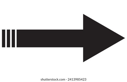 Fondo blanco del icono de flecha. Símbolo de flecha para diseño de sitio web, logotipo, aplicación. Ilustración vectorial de flecha. Icono de flecha, lado derecho	

