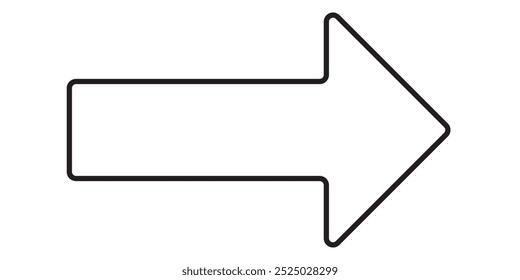 Icono de flecha de fondo blanco. Símbolo de la flecha para el diseño del Sitio web, logotipo, App. Flecha Ilustración vectorial. Icono de flecha