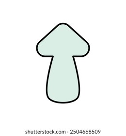 Icono de flecha hacia arriba con fondo blanco Vector Ilustración de stock
