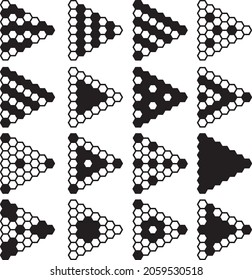 icono de flecha blanco y negro, patrón