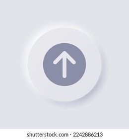 Arrow icon, White Neumorphism soft UI Design for Web design, Application UI and more, Button, Vector.