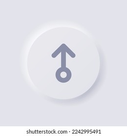 Icono de flecha, Neumorfismo blanco diseño de interfaz de usuario suave para diseño web, IU de aplicación y más, Button, Vector.