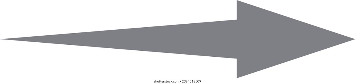 Arrow icon without outline Gray