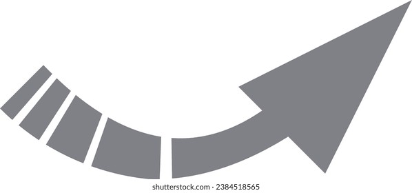 Arrow icon without outline Gray