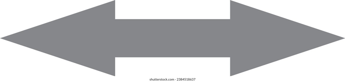 Arrow icon without outline Gray