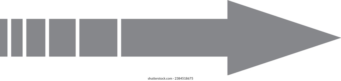 Arrow icon without outline Gray