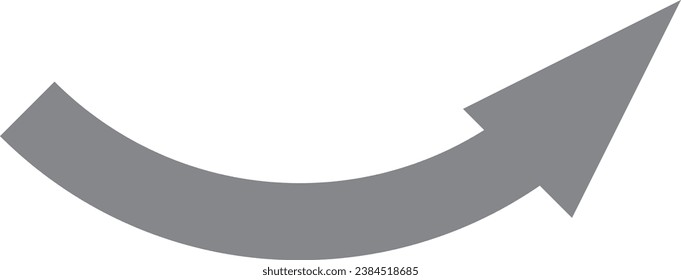 Arrow icon without outline Gray