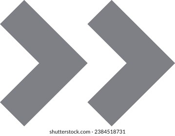 Arrow icon without outline Gray