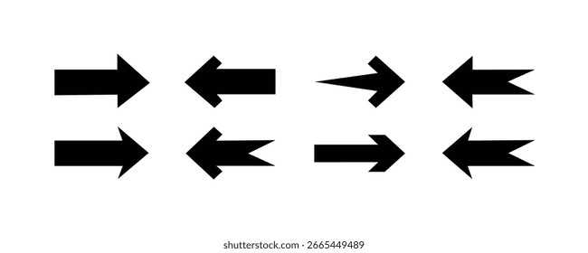 Arrow icon.arrows on white background.Black arrow vector icon pack.