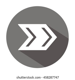  Arrow  icon.Flat design.