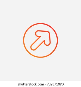 Arrow icon.gradient illustration isolated vector sign symbol
