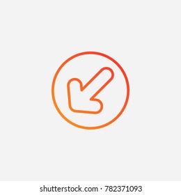 Arrow icon.gradient illustration isolated vector sign symbol
