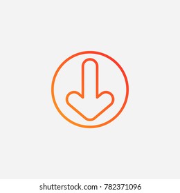 Arrow icon.gradient illustration isolated vector sign symbol
