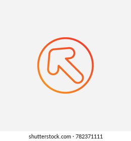Arrow icon.gradient illustration isolated vector sign symbol
