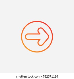 Arrow icon.gradient illustration isolated vector sign symbol
