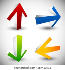 Arrow icons in 4 directions. Up, down, left, right arrows.