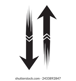 Arrow icons black collection. flat style arrow icon for your web site design. Simple arrow Vector illustration, doodle icon isolated on a white background.