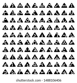 arrow icons in button interface vector set 