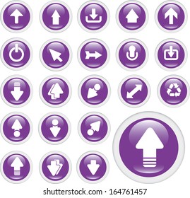 iconos de flecha, conjunto de botones, vector