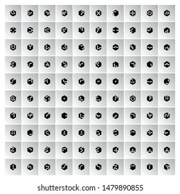 arrow icons buttons vector set