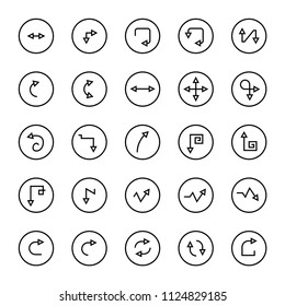 arrow icons in circle buttons 