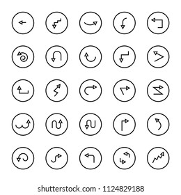 arrow icons in circle buttons 