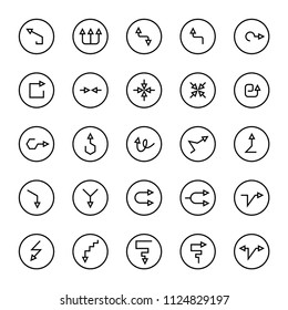 arrow icons in circle buttons 