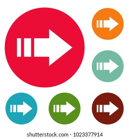 Arrow icons circle set vector isolated on white background