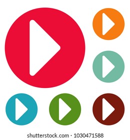 Arrow icons circle set vector isolated on white background