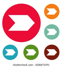 Arrow icons circle set vector isolated on white background