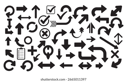 Arrow Icons Collection for Direction Navigation and Interface Design