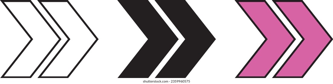 Arrow icons collection lined, isolated and colored version. Arrow symbol. Arrow sign for your web design. Vector illustration