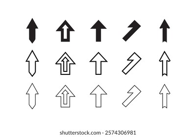 Arrow Icons Collection: Modern Designs for Branding and Graphics Arrow Symbols for Navigation, Expansion, and Growth Concepts