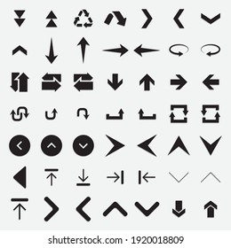 Arrow icons collection,symbol and vector,Can be used for web, print and mobile