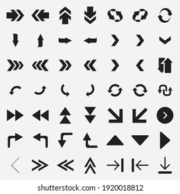 Colección de iconos de flecha, símbolo y vector,Se puede usar para web, impresión y móvil