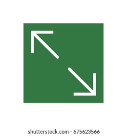 Arrow icons - diagonal expand arrow - (Flat style)