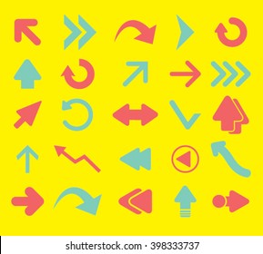 arrow icons, direction signs