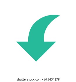 Arrow Icons - Downward Arrow (Flat Style)