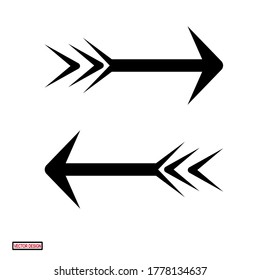arrow icons. flat arrow icon. web icon.