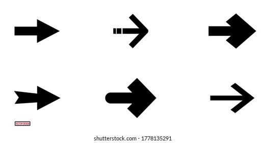 iconos de flecha. icono de flecha plana. icono Web. establecer iconos de flecha