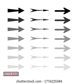 
ARROW ICONS WITH FLAT STYLE. DIRECTION ICONS, WEB ICONS.vector illustration. vector icon web.