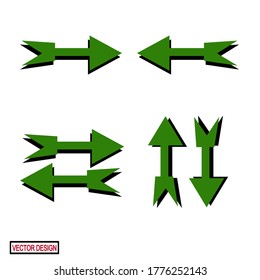 
ARROW ICONS WITH FLAT STYLE. DIRECTIVE GUIDE ICONS, WEB ICONS.vector illustration, vector arrow
