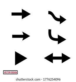 
ARROW ICONS WITH FLAT STYLE. DIRECTIVE GUIDE ICONS, WEB ICONS. arrow set icon.vector illustration, vector