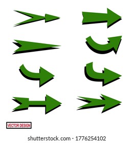 
ICONOS DE FLECHA CON ESTILO PLANO. ICONOS DE GUÍA DIRECTIVA, ICONOS WEB. icono de conjunto de flecha