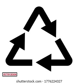 
ARROW ICONS WITH FLAT STYLE. RECYCLING ICONS, vector illustrastion. icon vector