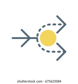 Arrow icons - go around and multiply - (Flat style)